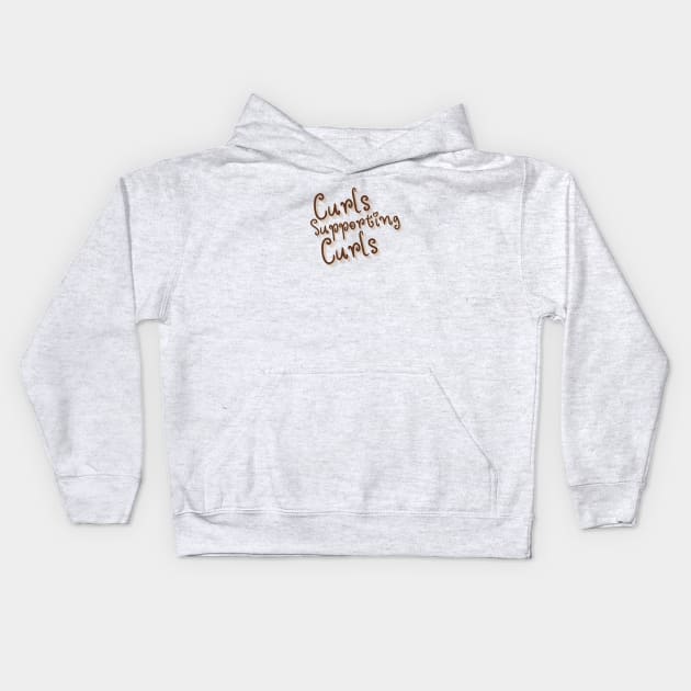 Curls Supporting Curls v8 Kids Hoodie by Just In Tee Shirts